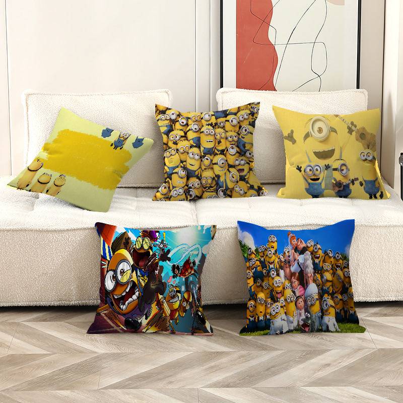 Home Textiles Throw - Cartoon Movie M-Minions Cushion Cover Polyester