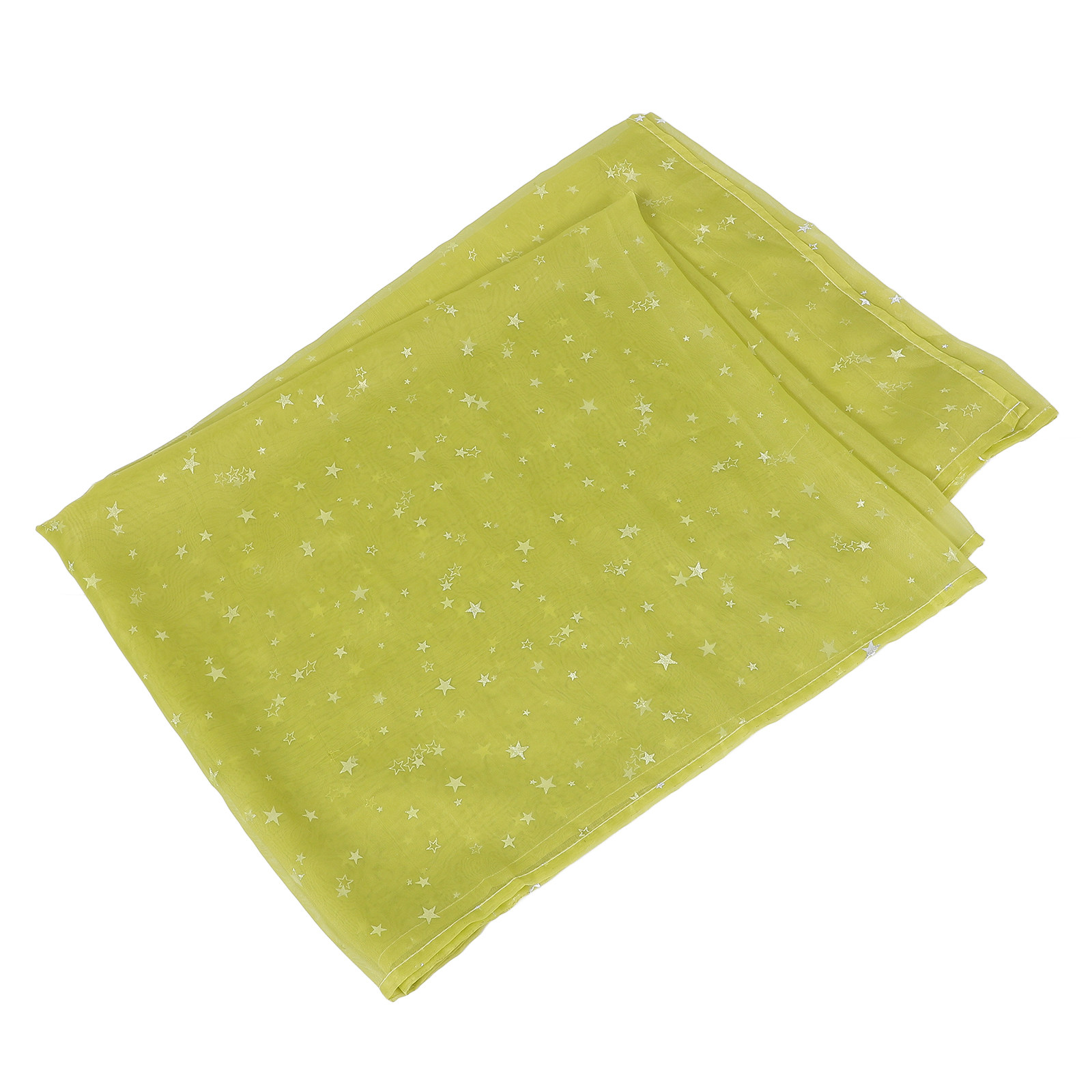Curtain Sheer Voile - Silver Star Foil Sheer Curtains Green