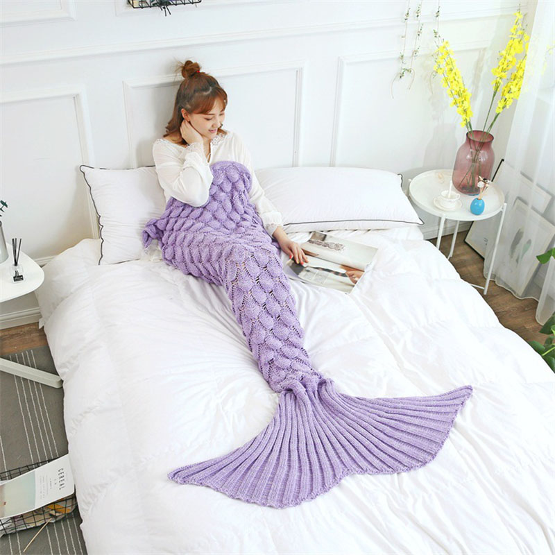 Home Textiles Europe - Faux Cashmere Mermaid Tail Blanket Solid