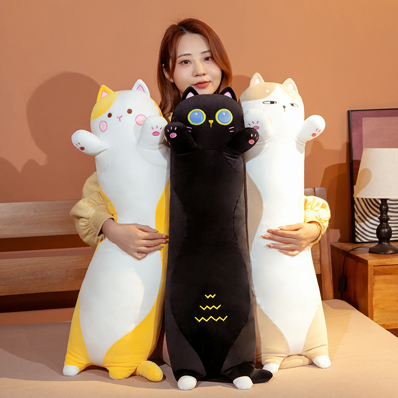 50-130cm Kawaii Soft Long Cat  - đánh giá và giá Bolster Pillow Long