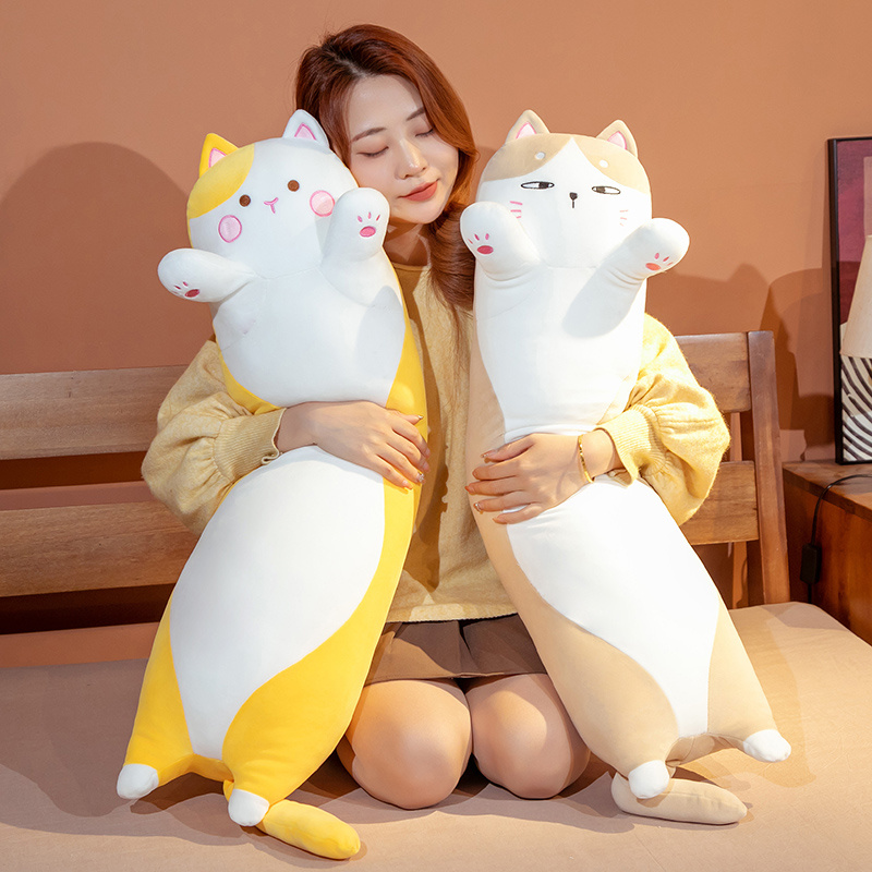 50-130cm Kawaii Soft Long Cat  - đánh giá và giá Bolster Pillow Long