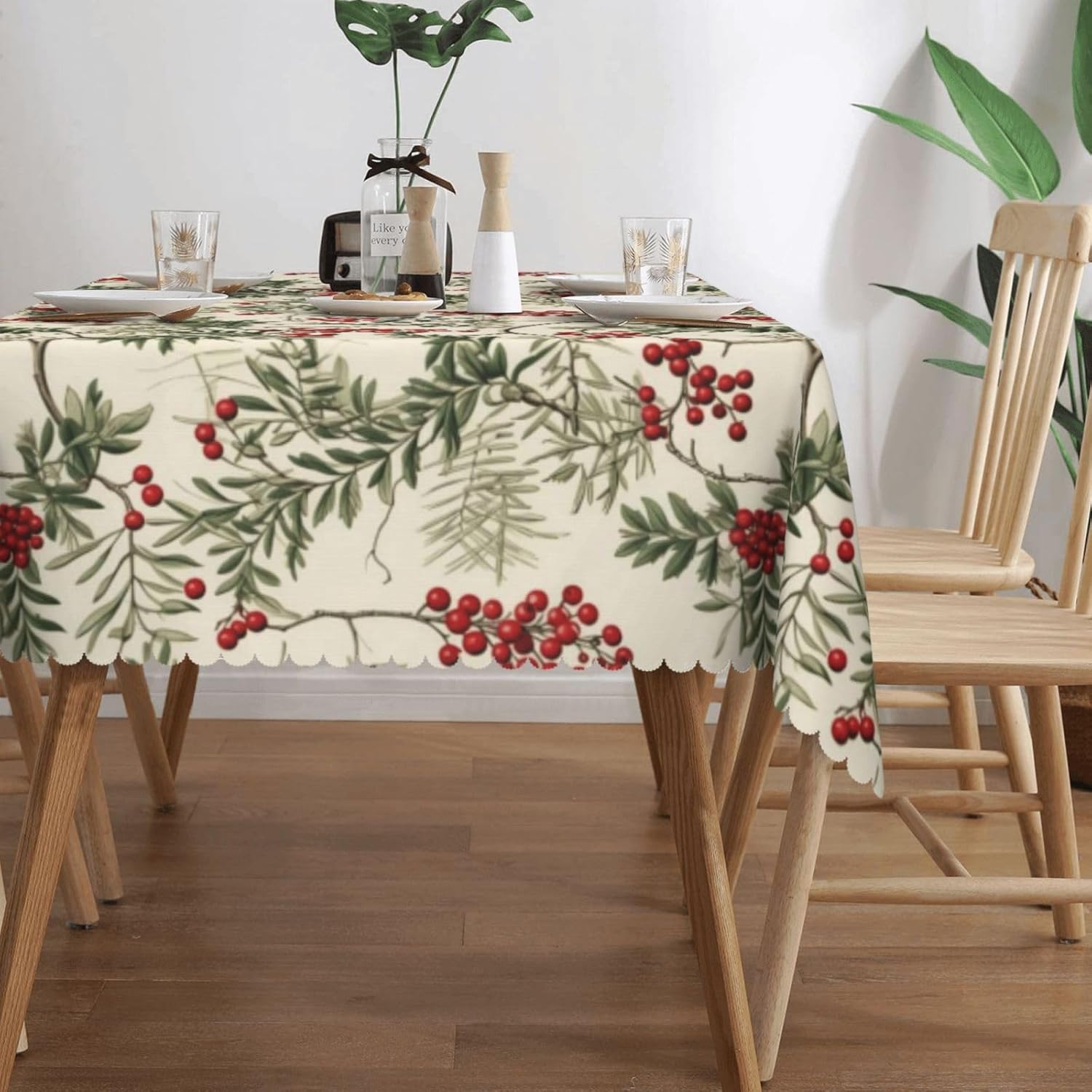 Watercolor Holly Berry Christm - đánh giá và giá Home Textiles Premium