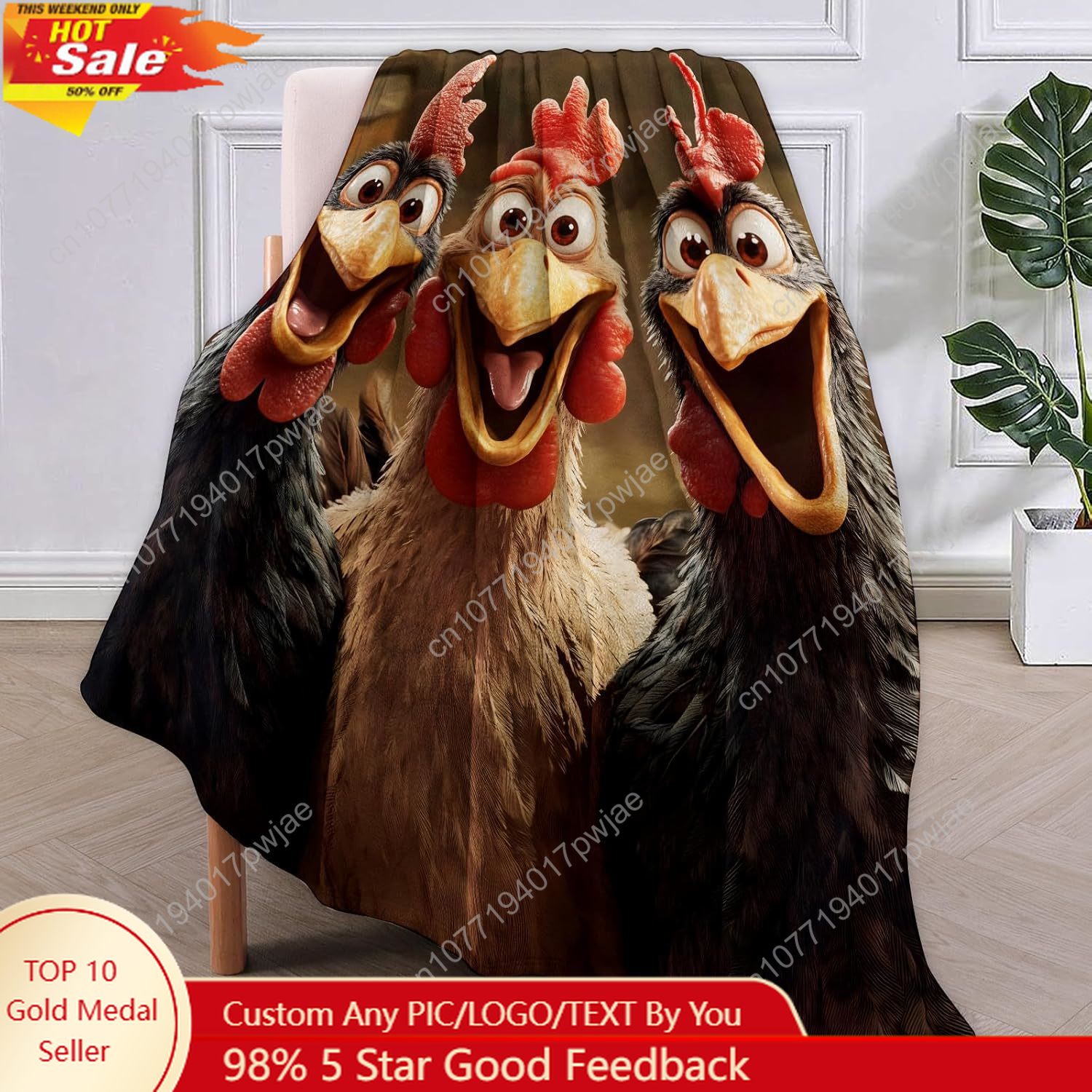 Chickens Blanket Gifts for Wom - đánh giá và giá Home Textiles Throw