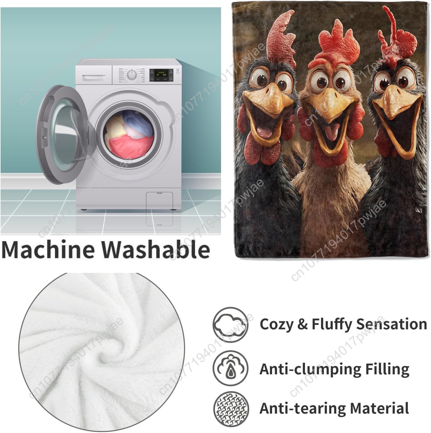 Chickens Blanket Gifts for Wom - đánh giá và giá Home Textiles Throw