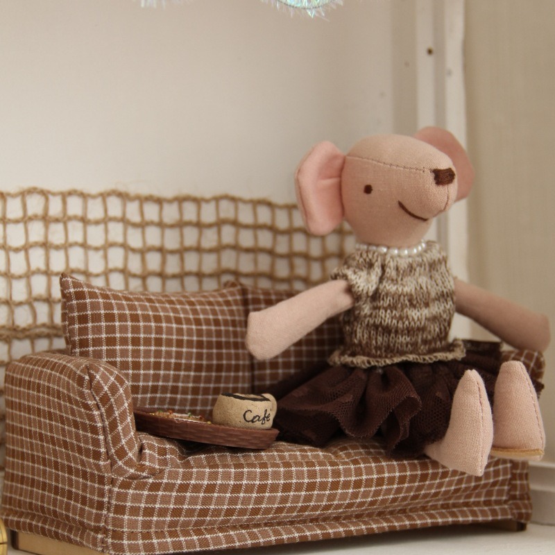 Vintage Miniature Sofa Plaid F - đánh giá và giá Vintage Home Textiles