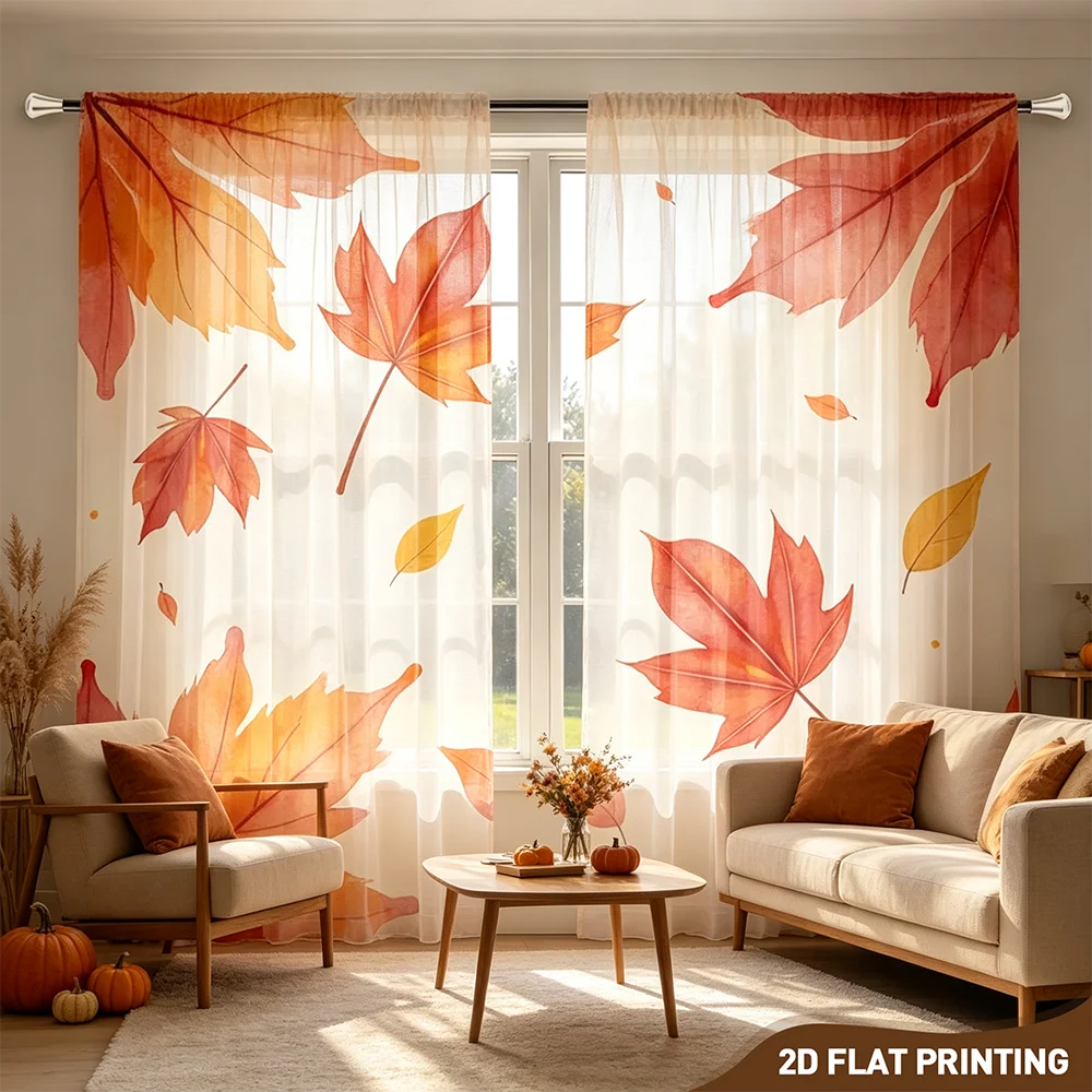 2PCS Digital Print Sheer Curta - đánh giá và giá Curtain Sheer Voile