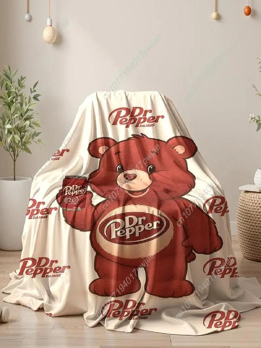 Dr Pepper Bear Flannel Throw B - đánh giá và giá Home Textiles Throw