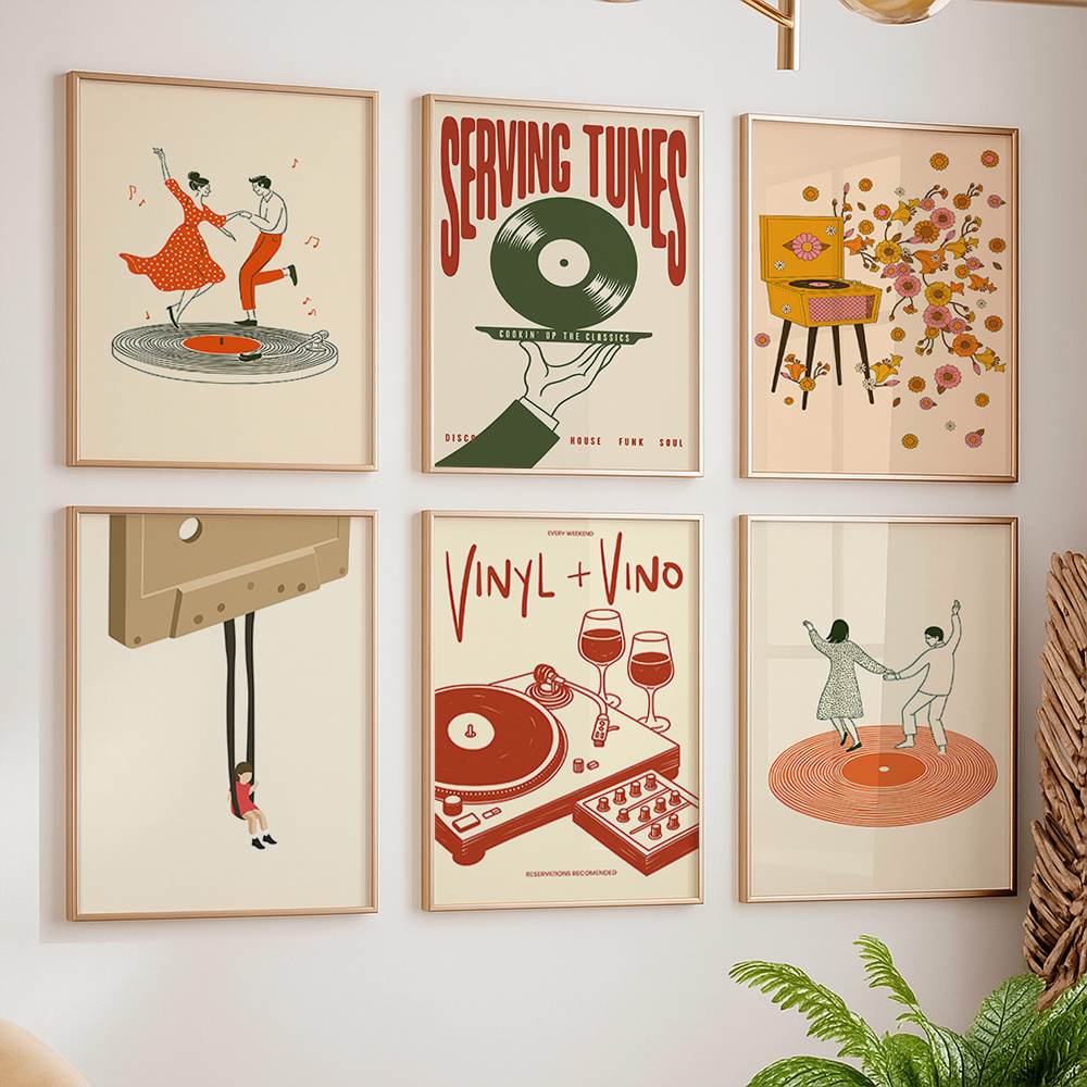 1pc Vintage Music Canvas Poste - đánh giá và giá Vintage Home Textiles
