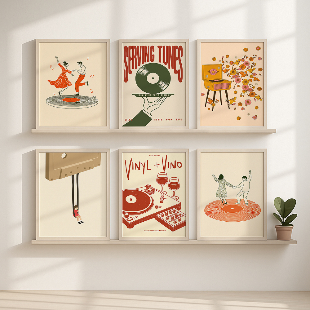 1pc Vintage Music Canvas Poste - đánh giá và giá Vintage Home Textiles