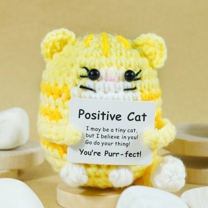 Funny Crochet Positive Cat Dol - đánh giá và giá Home Textiles Europe