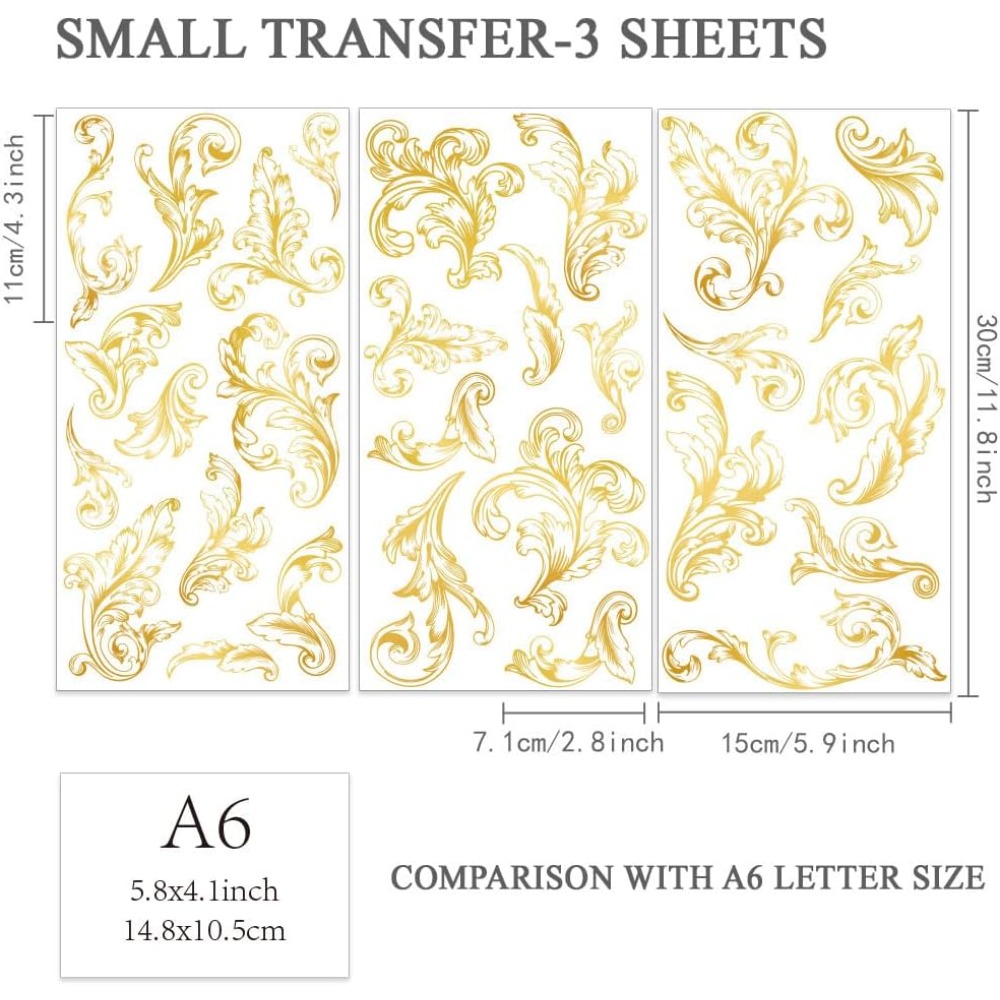 3pcs/Set Damask Rub on Transfe - đánh giá và giá Vintage Home Textiles