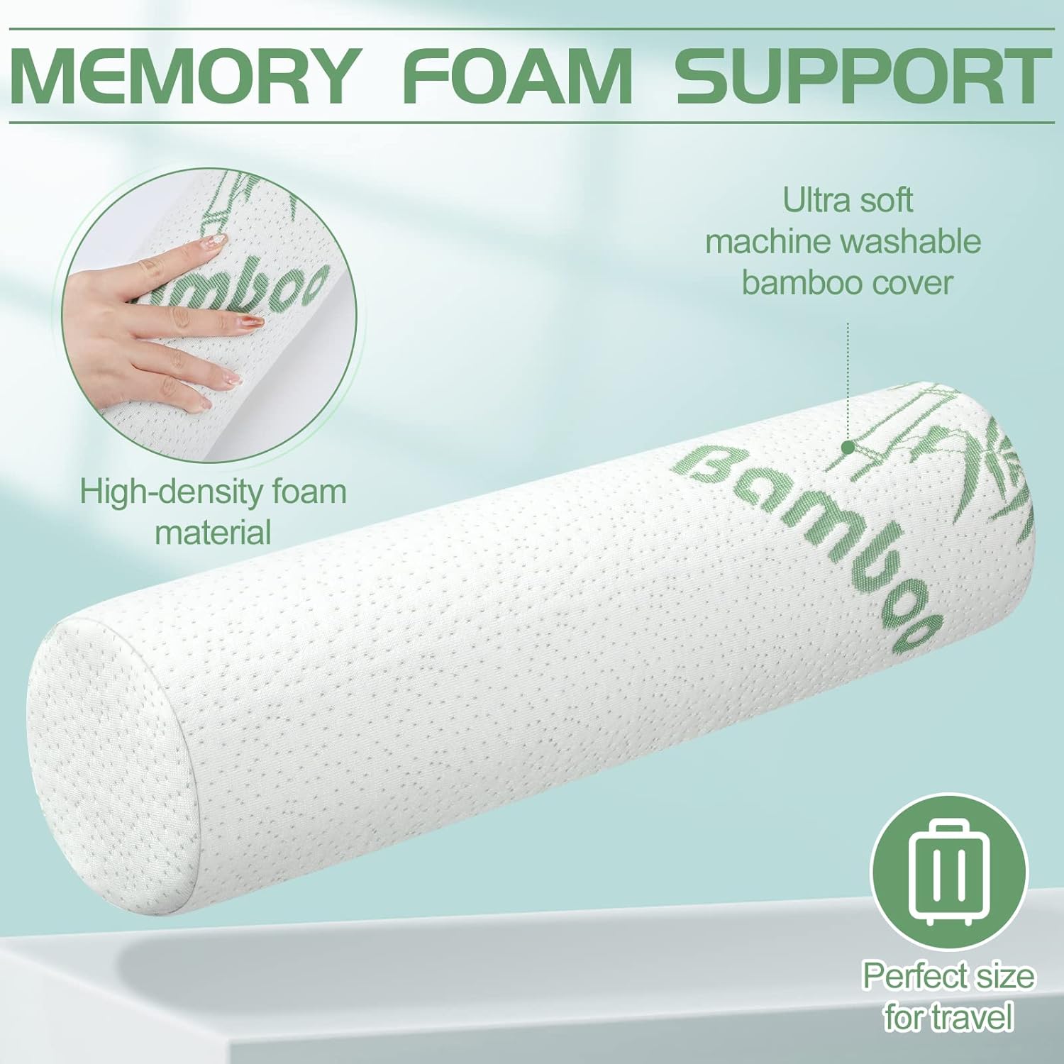Memory Foam Roll Pillow for Kn - đánh giá và giá Bolster Pillow Long