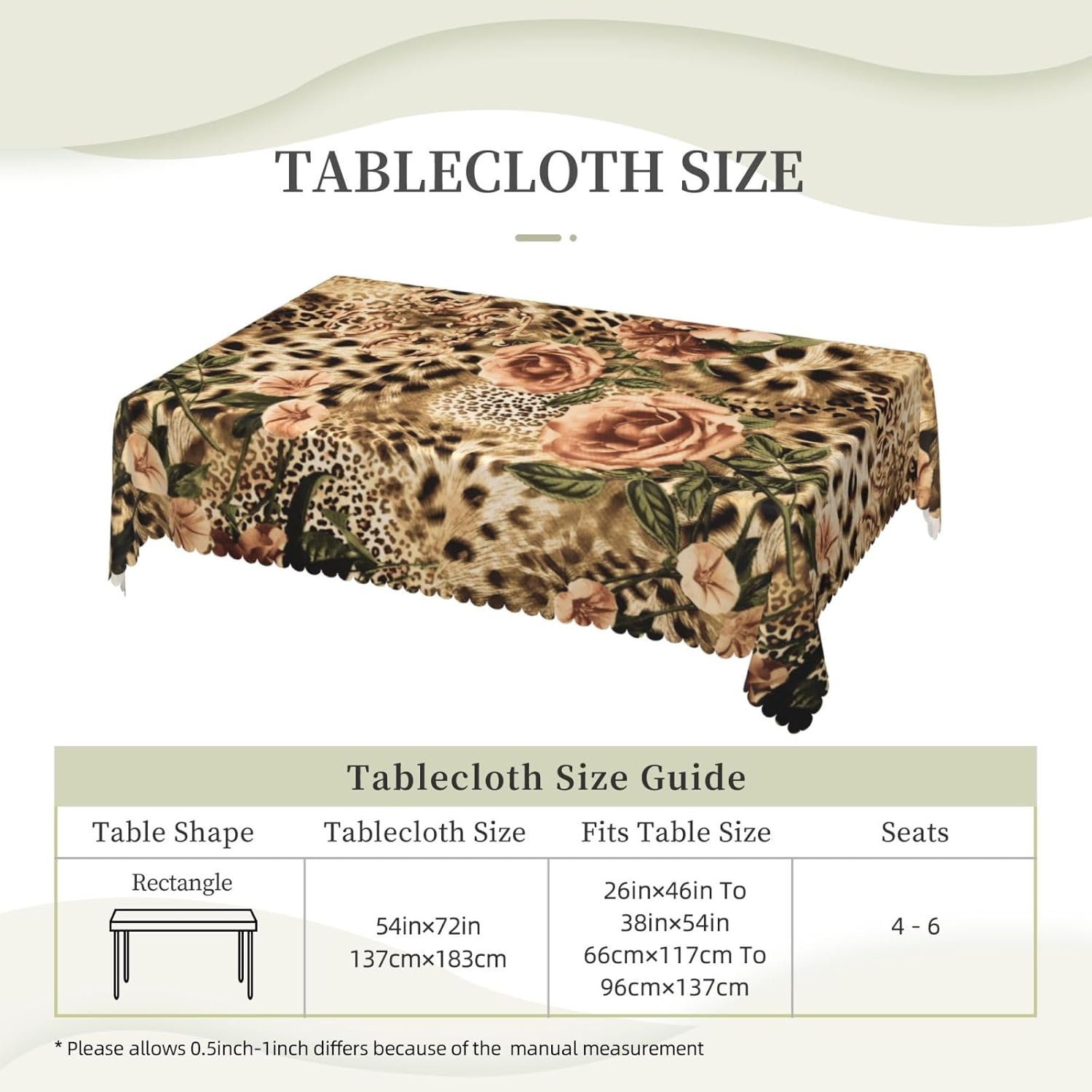 Chic Leopard Rose Floral Table - đánh giá và giá Home Textiles Premium