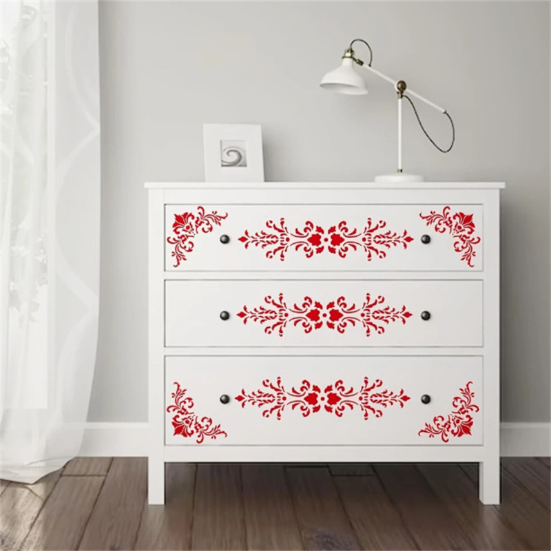 6Pcs Floral Corner Stencils fo - đánh giá và giá Vintage Home Textiles