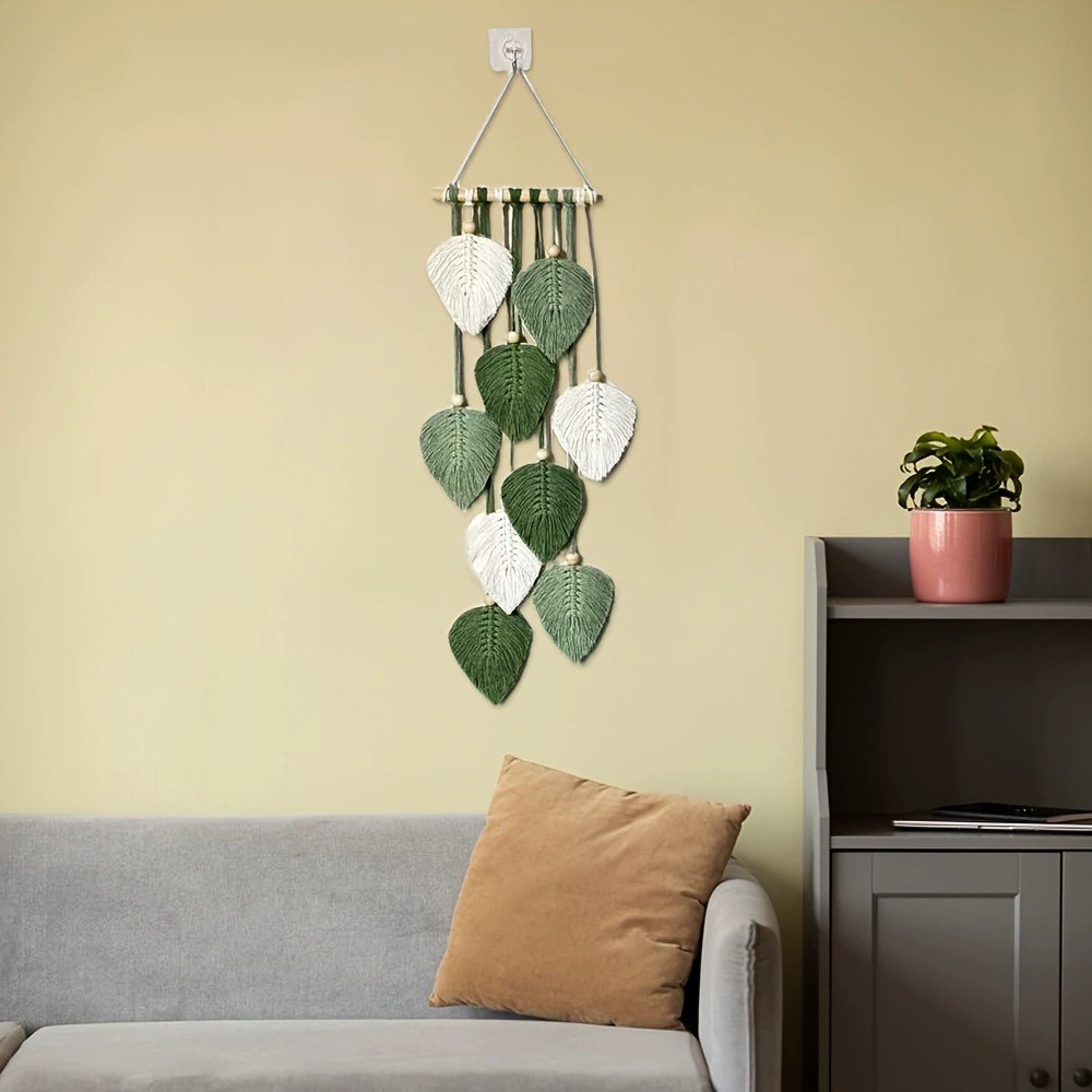 Handwoven Leaf Wall Hanging Ta - đánh giá và giá Home Textiles Europe