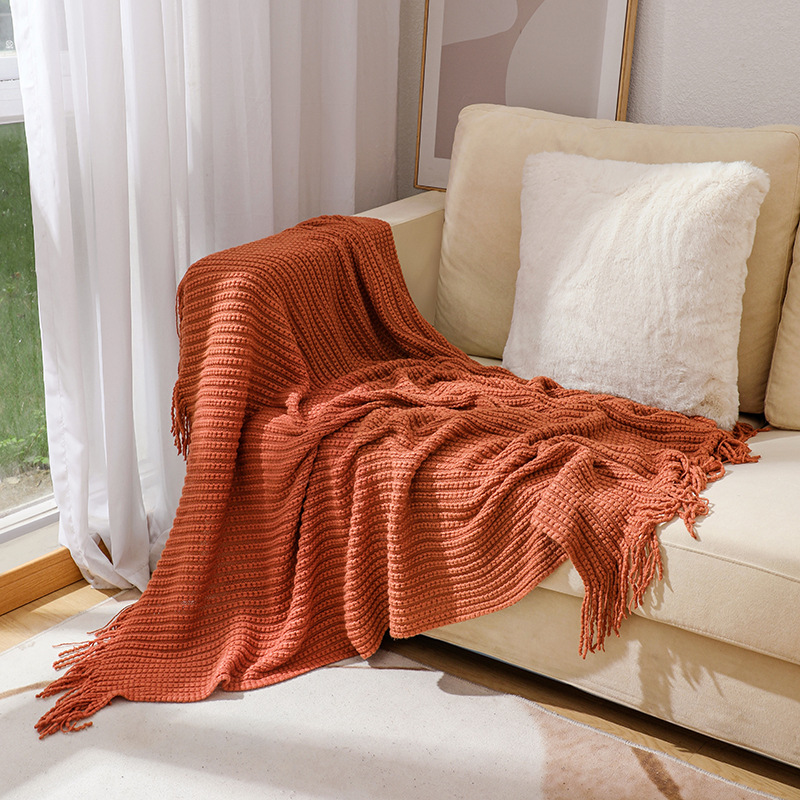 Thành Phố Dệt Bắc Âu Ném Chăn  - đánh giá và giá Throw Blanket Chunky Knit