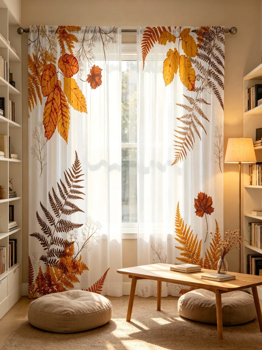 2PCS Digital Print Sheer Curta - đánh giá và giá Curtain Sheer Voile