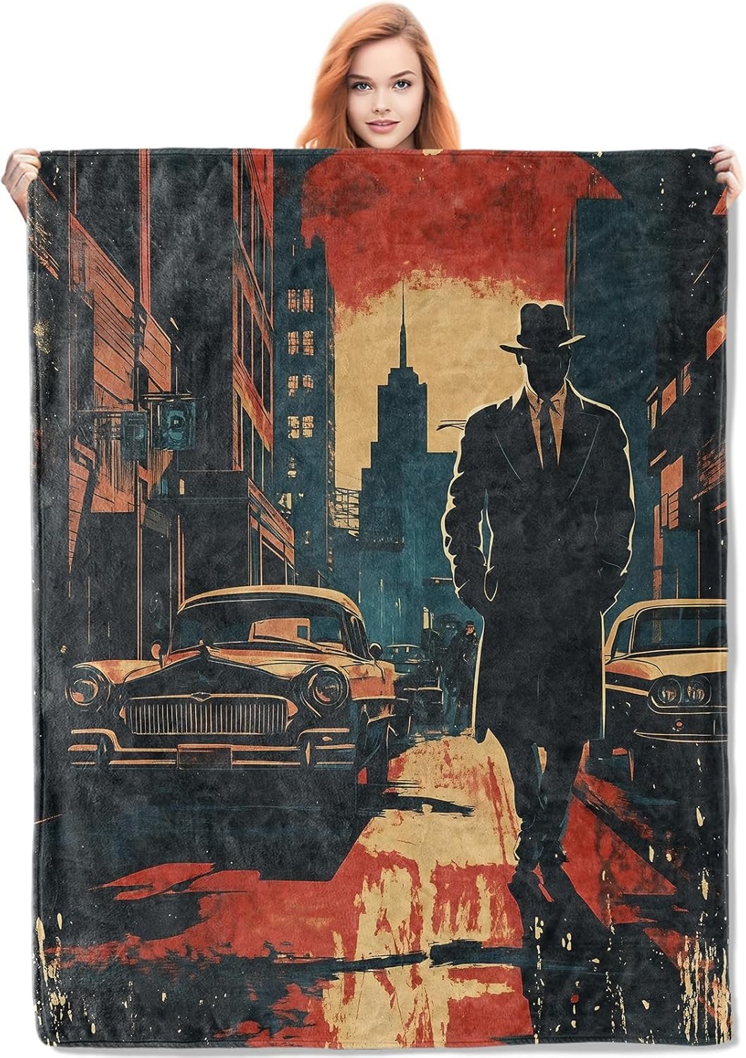 Noir Detective Blanket Gifts f - đánh giá và giá Home Textiles Throw